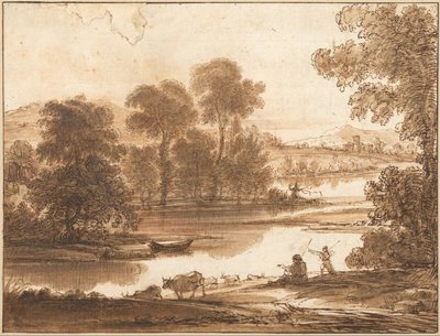Floodplain with Watering Place by Claude Lorrain